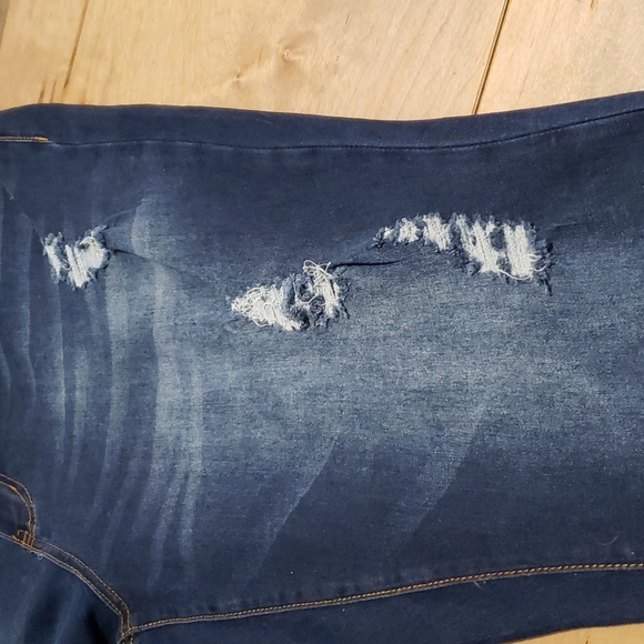 RAW 7 LADIES PLUS SZ 20 DISTRESSED CROPPED ANKLE JEANS - Picture 9 of 13